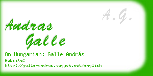 andras galle business card